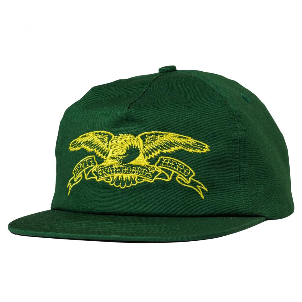 Anti Hero Basic Eagle Dk Green / Yellow Snapback Cap