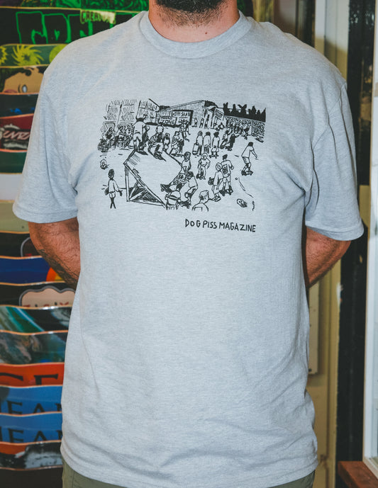 Dogpiss Magazine Kenji Goto 'Aggro Zone' Athletic Grey T-Shirt