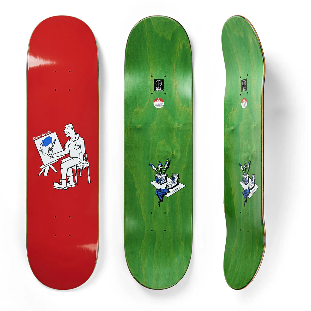 Polar Skate Co. DANE BRADY - Painter Red 8.375" Deck