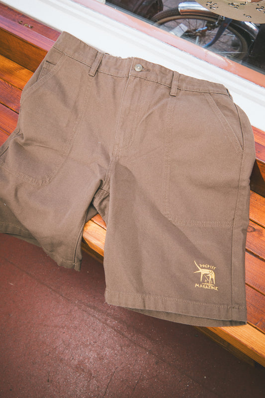 Dogpiss Magazine Delta Mojo Carpenter Canvas Shorts Brown/Gold