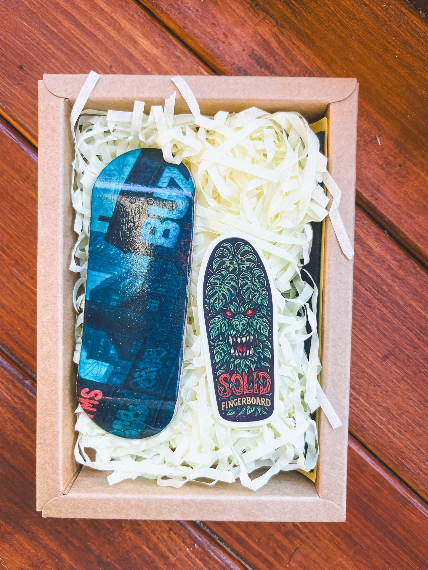 Solid Fingerboards Deck in Box 'Dean Lane Night Scene' Popsicle