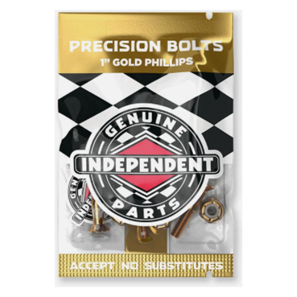 Indy Bolts Phillips (Pk 8) Black / Gold 1"