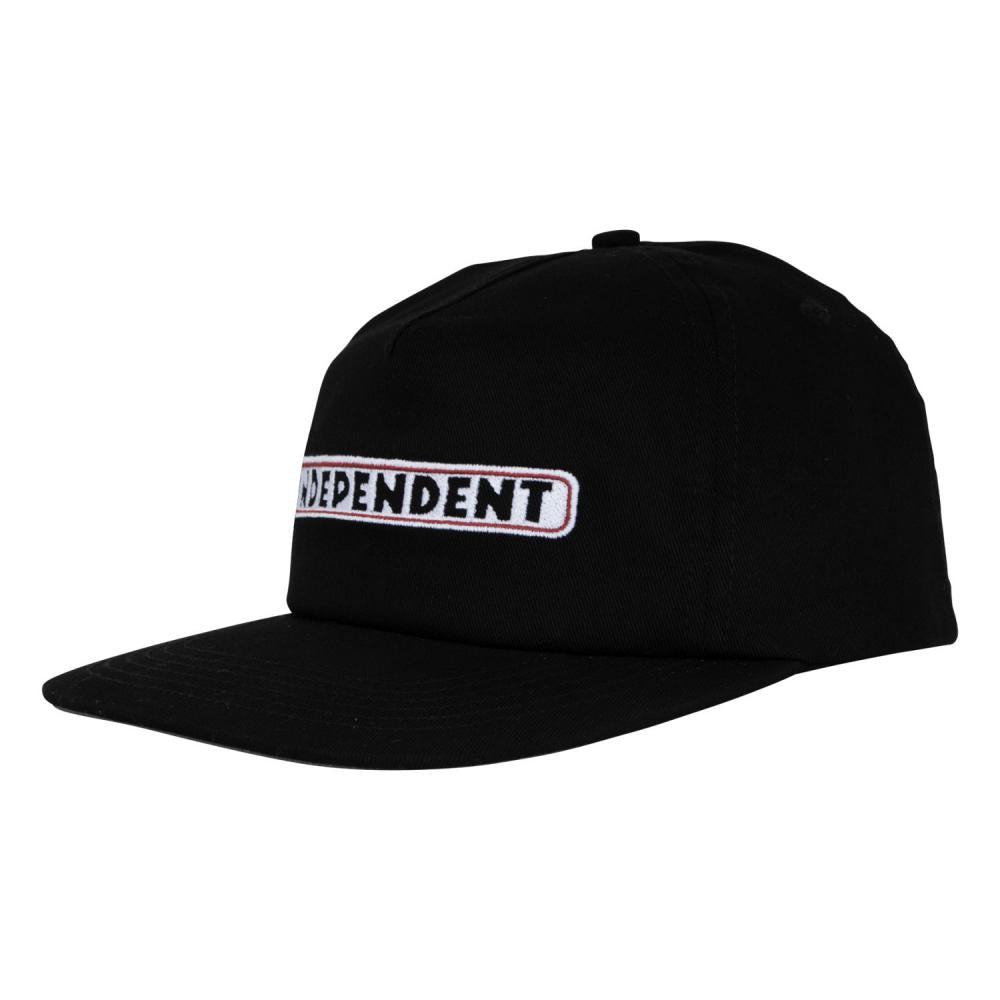 Independent Cap Bar Logo Black