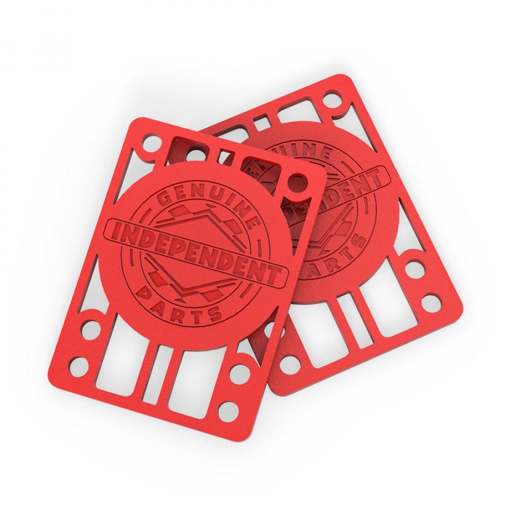 Independent 1/8 Riser Pads Red
