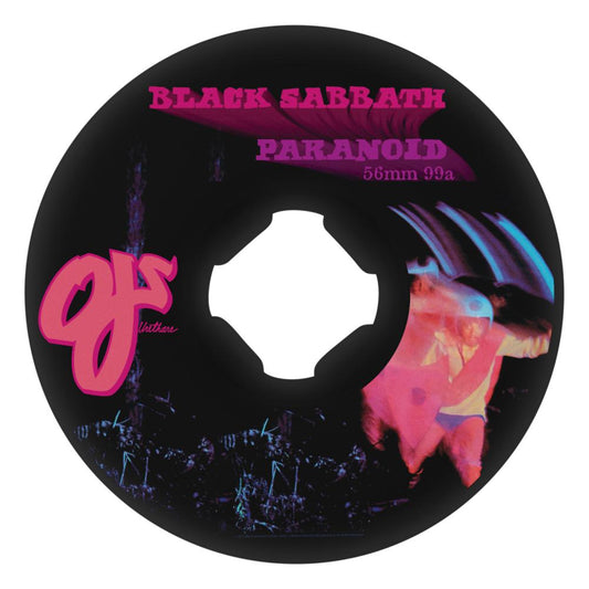 OJ Wheels Black Sabbath Paranoid 99a Black 56mm