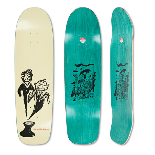 Polar Skate Co. Aaron Herrington - Pot demons (Yellow) Surf Jr. Deck