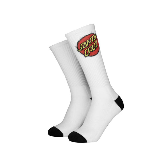 Santa Cruz Socks	Classic Dot Sock (2 Pack) White & Black