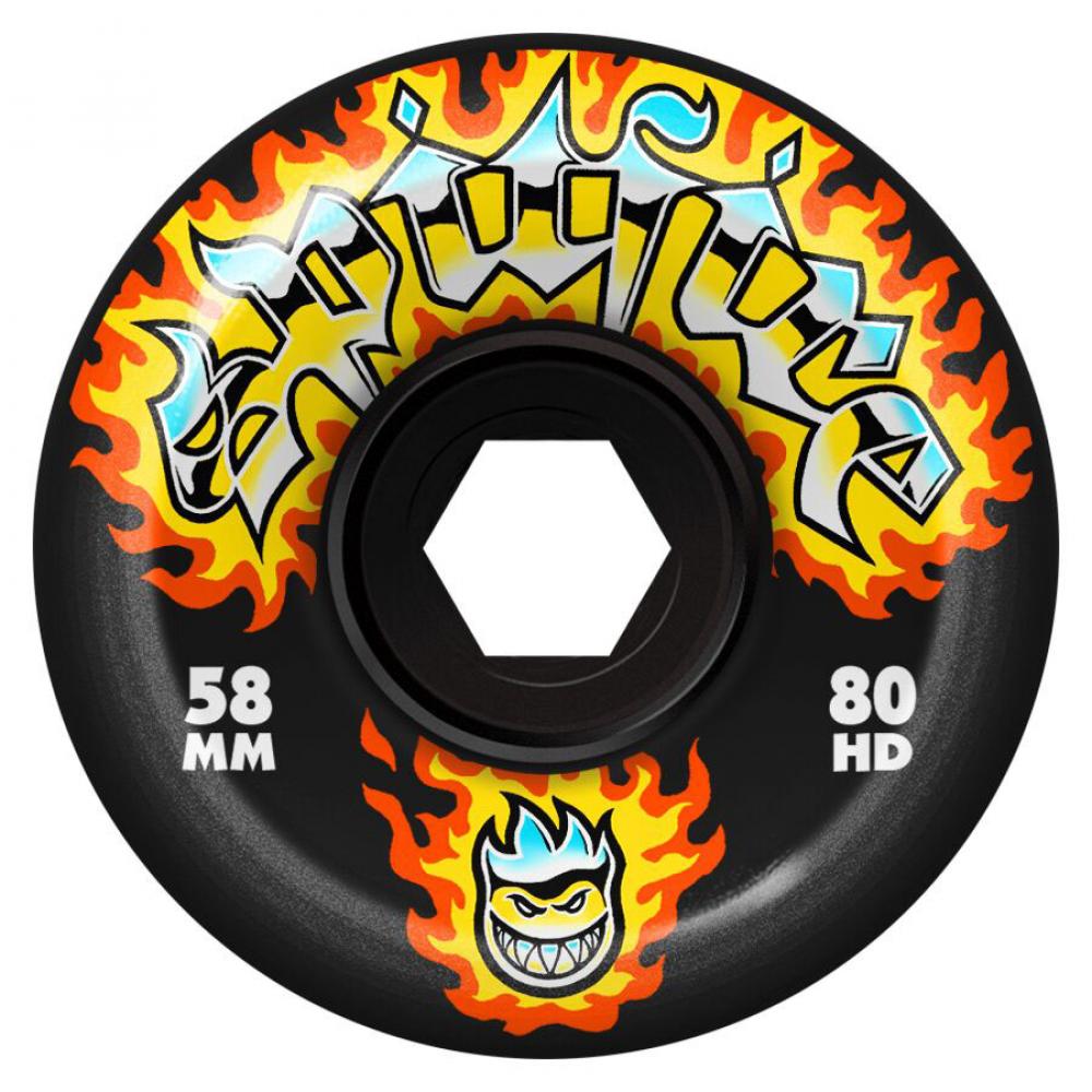Spitfire Wheels 80HD Conical Full Chrome Venom Black 58mm