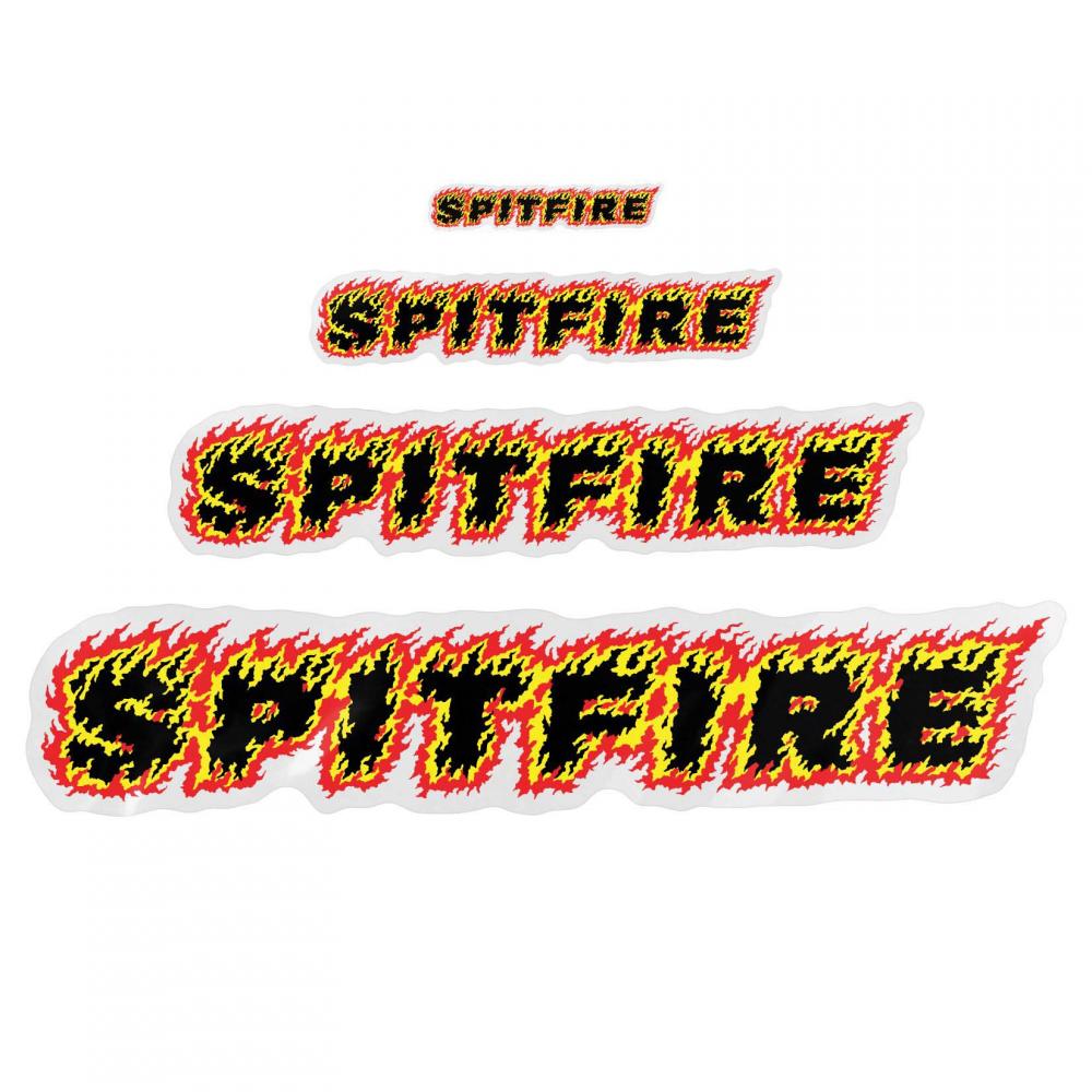 Spitfire Flames Script Flame Large Sticker