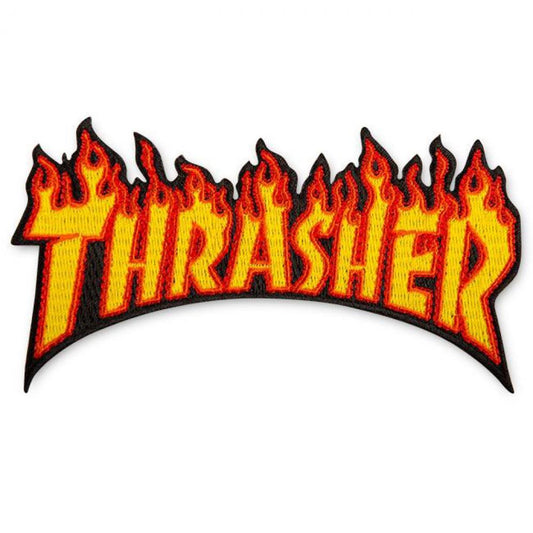 Thrasher Flame Logo Black / Yellow 4.5" Patch