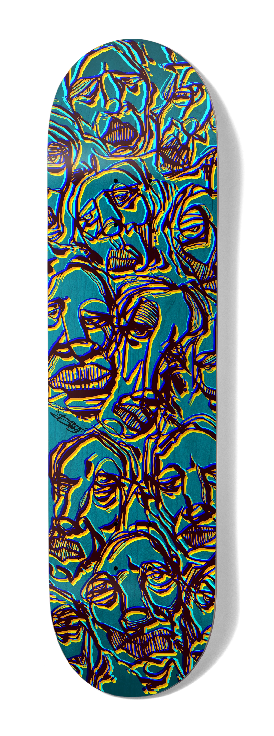 GIRL SKATEBOARD DECK SAIZ FACES SIMON BANNEROT 9"