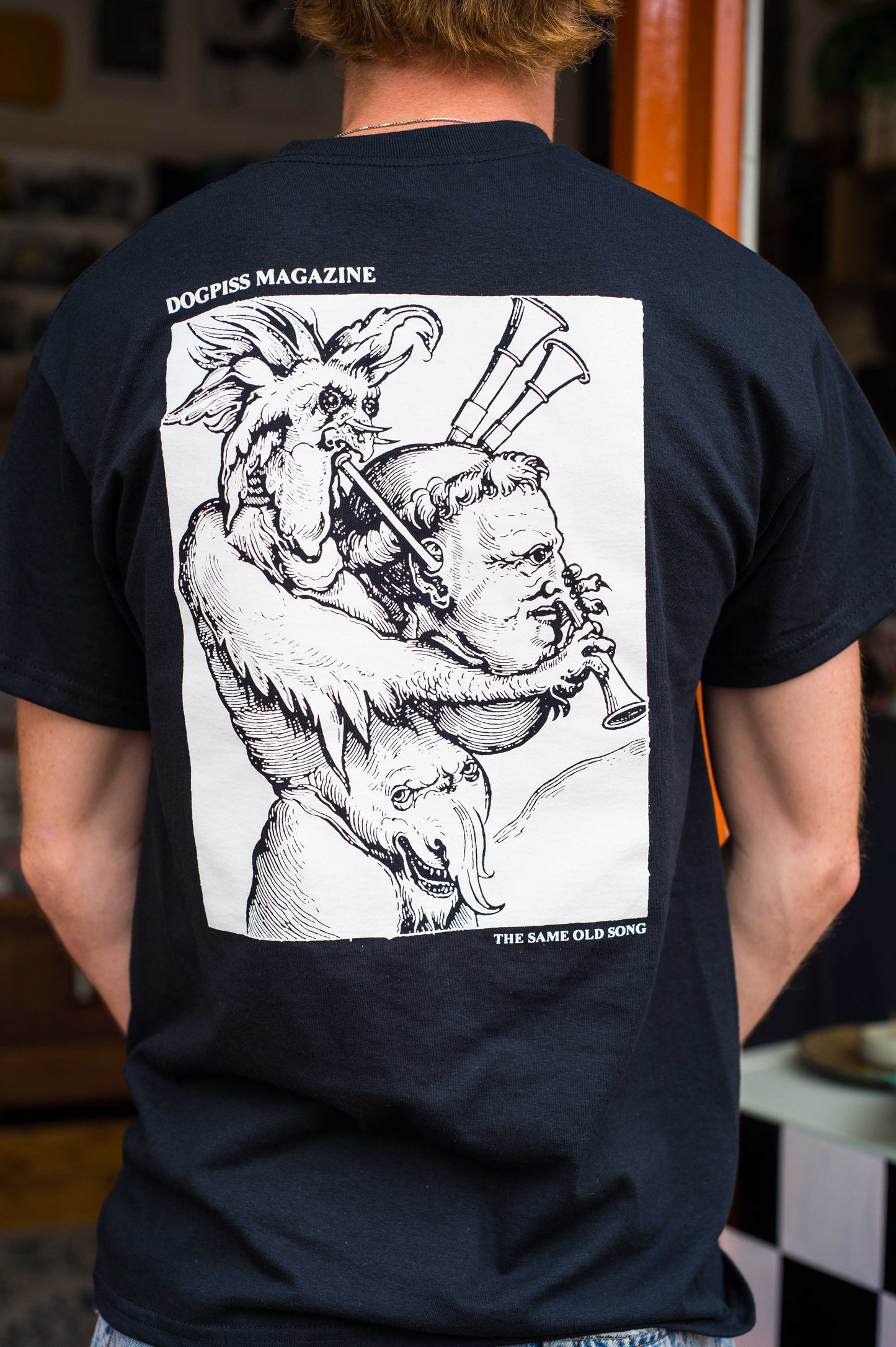 Dogpiss Magazine 'Same Old Song' T-Shirt Black / White