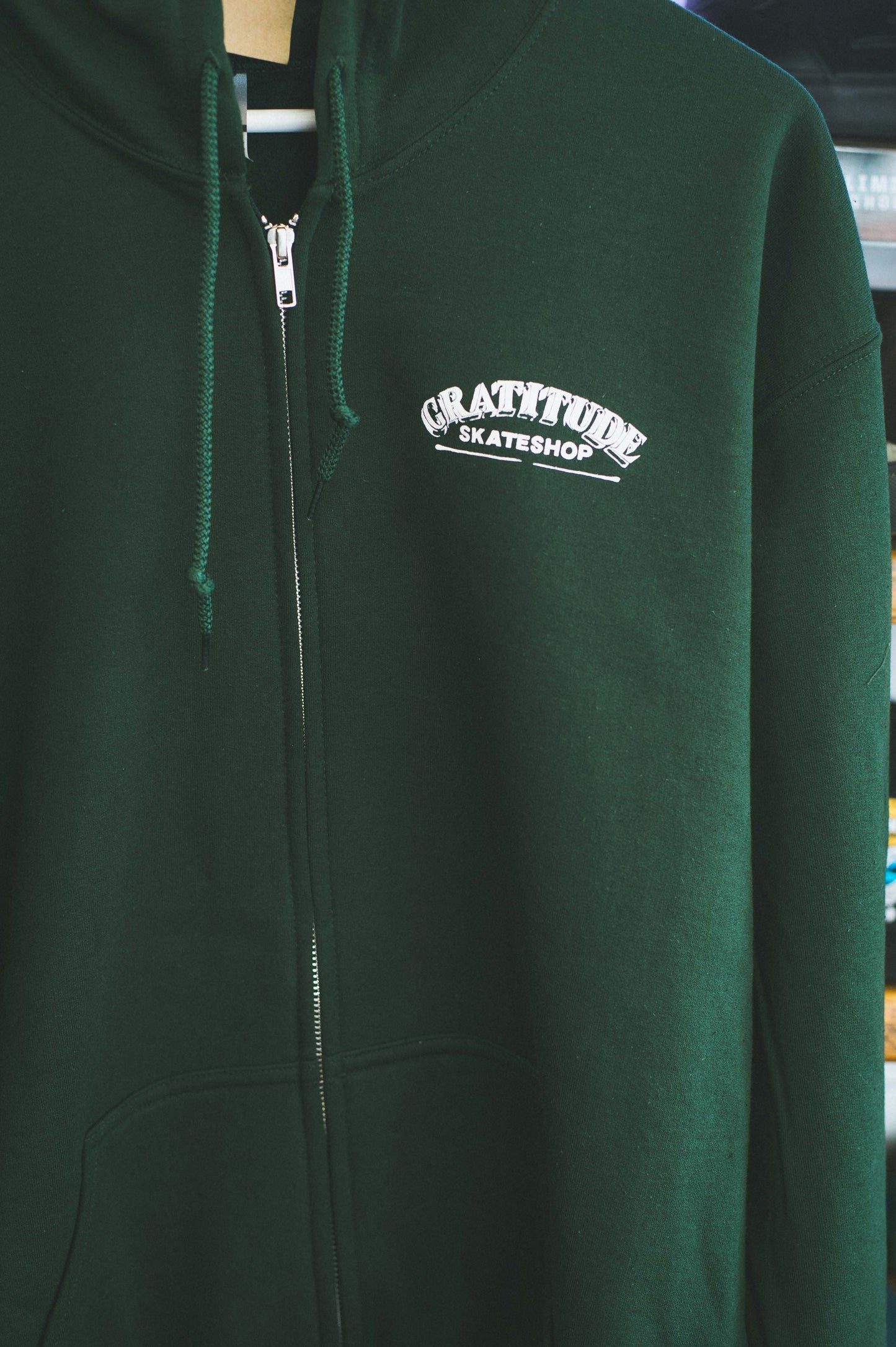Gratitude Skateshop Mr Finbar Zip Hood Forest