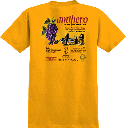 AntiHero The Bucky Tee (Gold W/ Multi Color Prints)