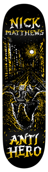 Anti Hero Nick Matthews 'Fireside' 8.5 Black Deck