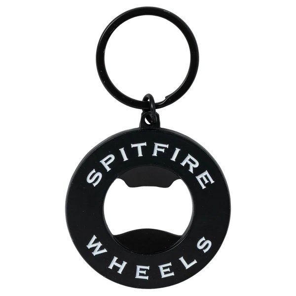 Spitfire Classic Swirl Bottle Keychain (Black/White) - O/S