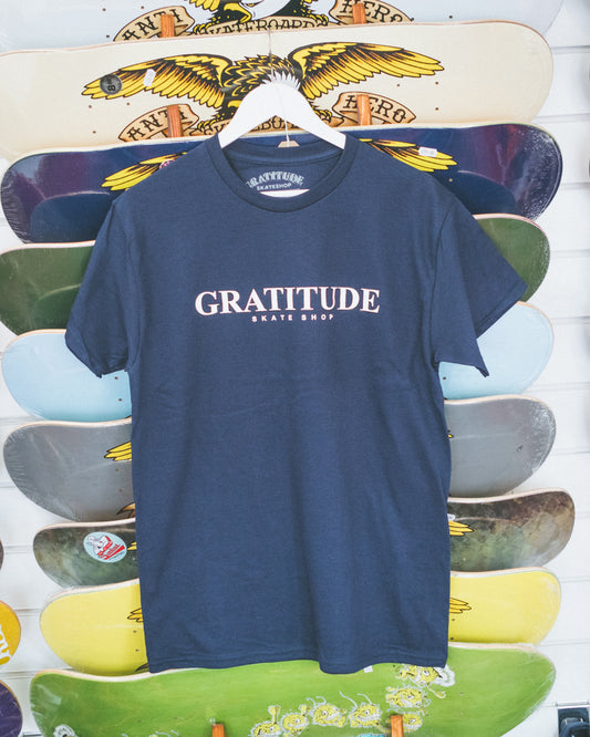 Gratitude Skateshop OG Logo Navy / White / Black T-shirt