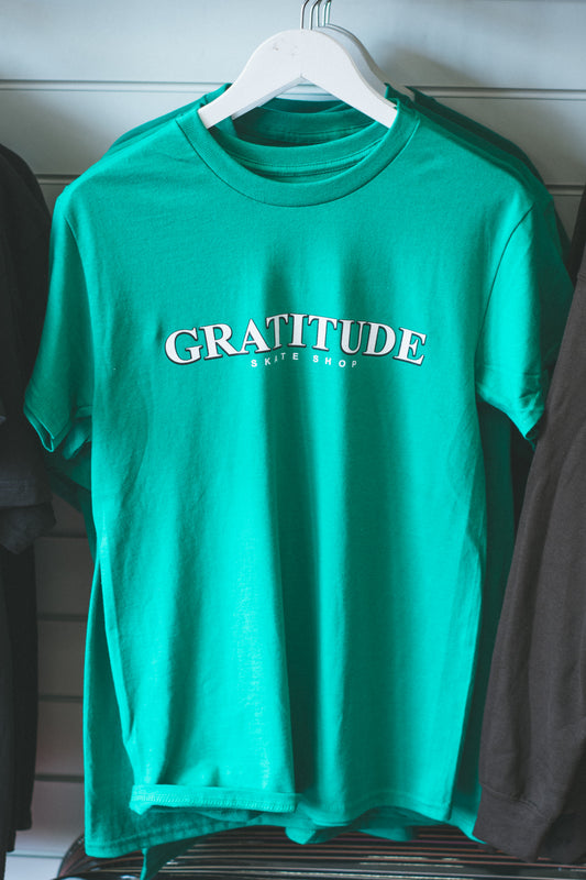 Gratitude Skateshop OG Logo Kelly Green / White / Black T-shirt