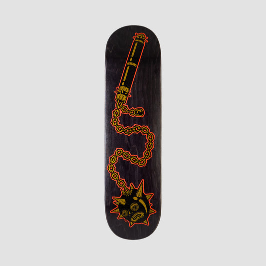 HEATHEN MACE FACE ON SQUAREHEAD SKATEBOARD DECK - 8.5".
