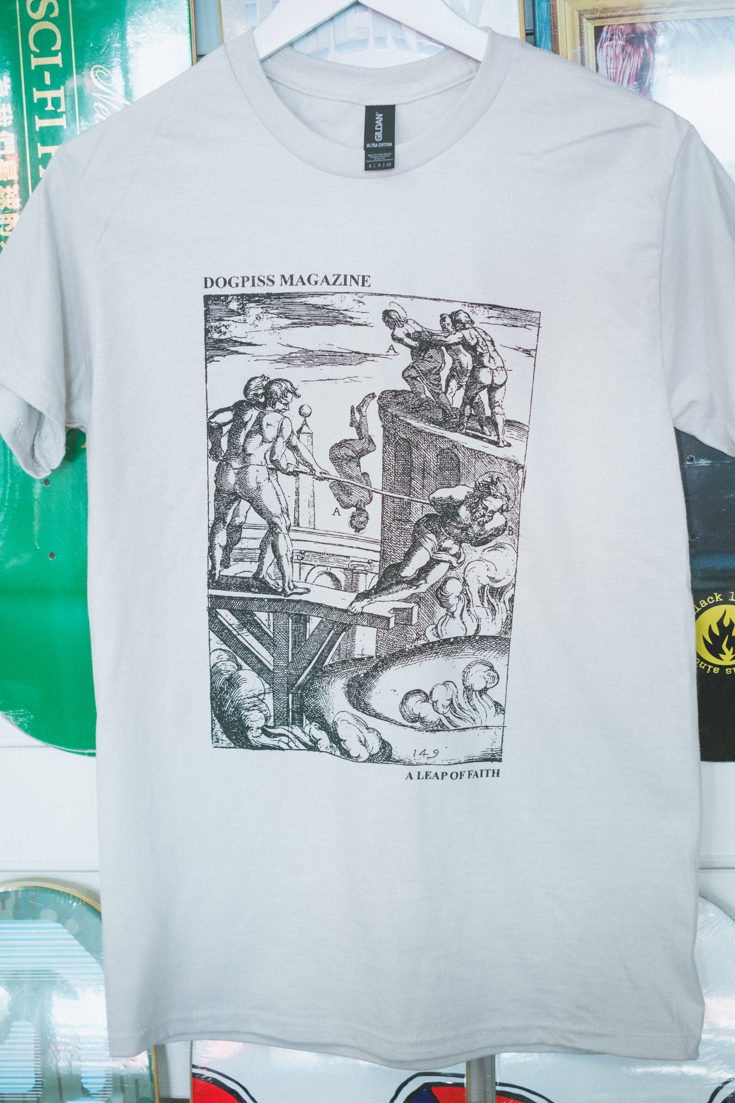 Dogpiss Magazine 'Leap of Faith' Ice Grey T-Shirt