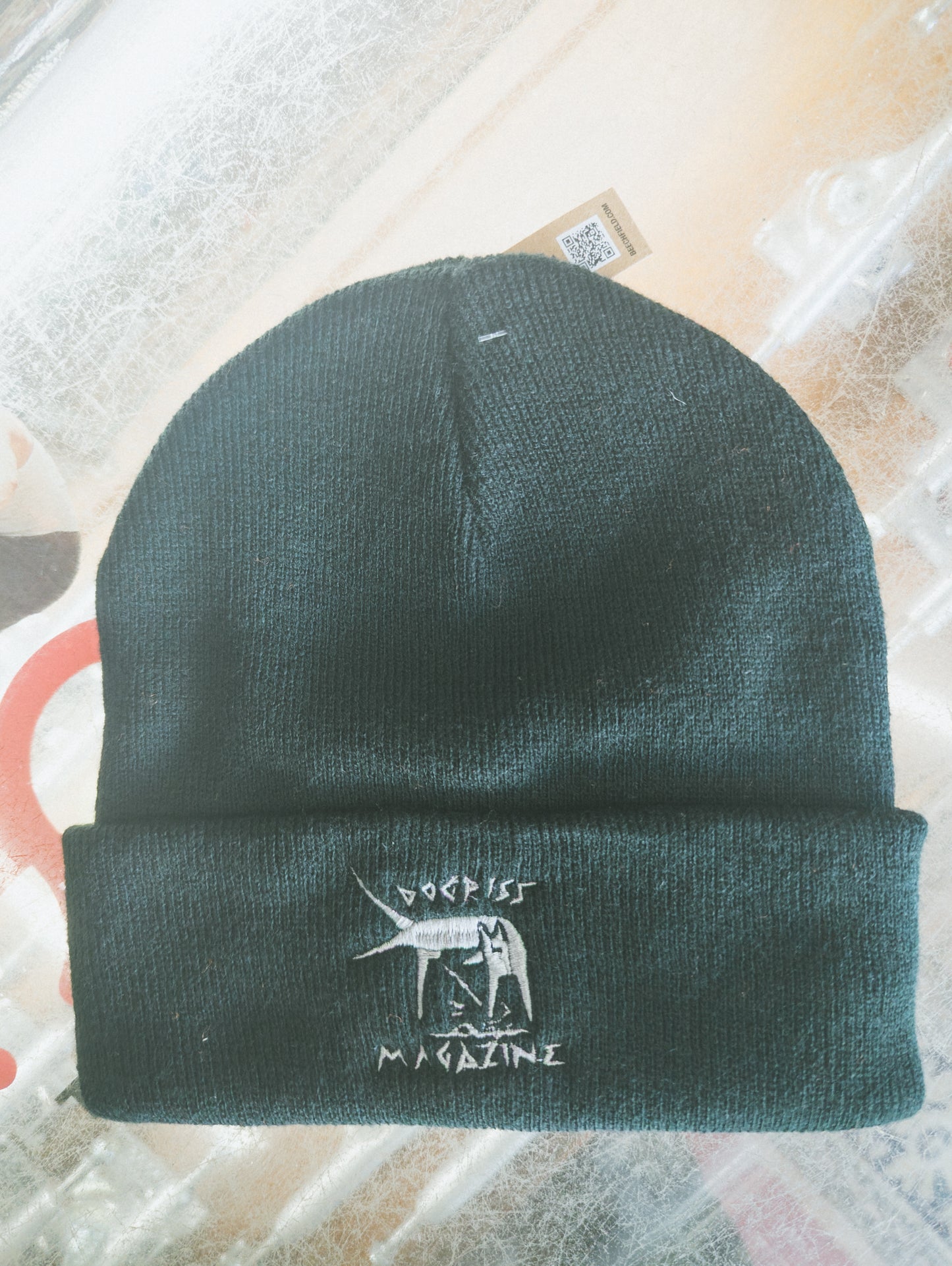 Dogpiss Magazine Delta Mojo Black / Silver Embroidered Beanie.