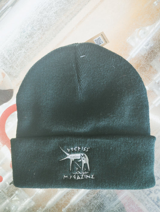 Dogpiss Magazine Delta Mojo Black / Silver Embroidered Beanie.