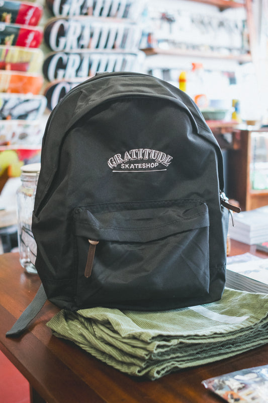 Gratitude Skateshop Mr Finbar Black/Silver College Backpack