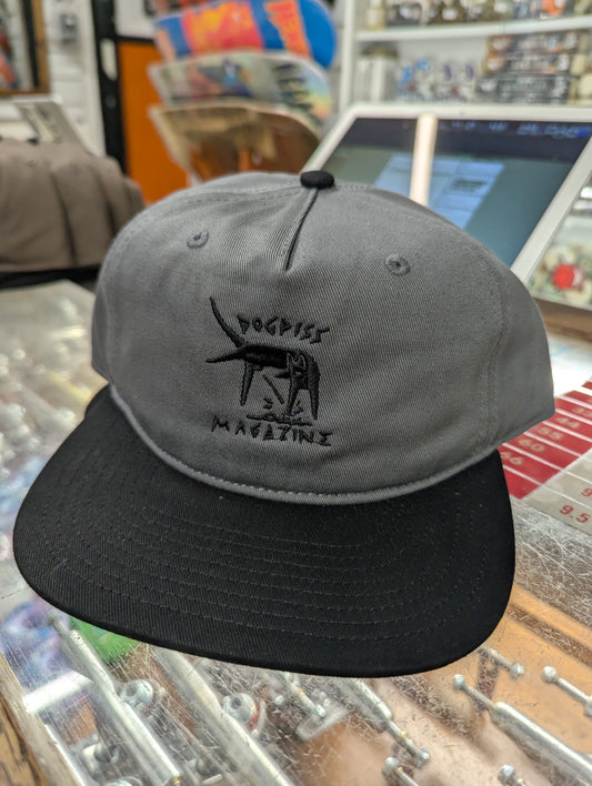 Dogpiss Magazine Delta Mojo Snapback Cap Grey / Black