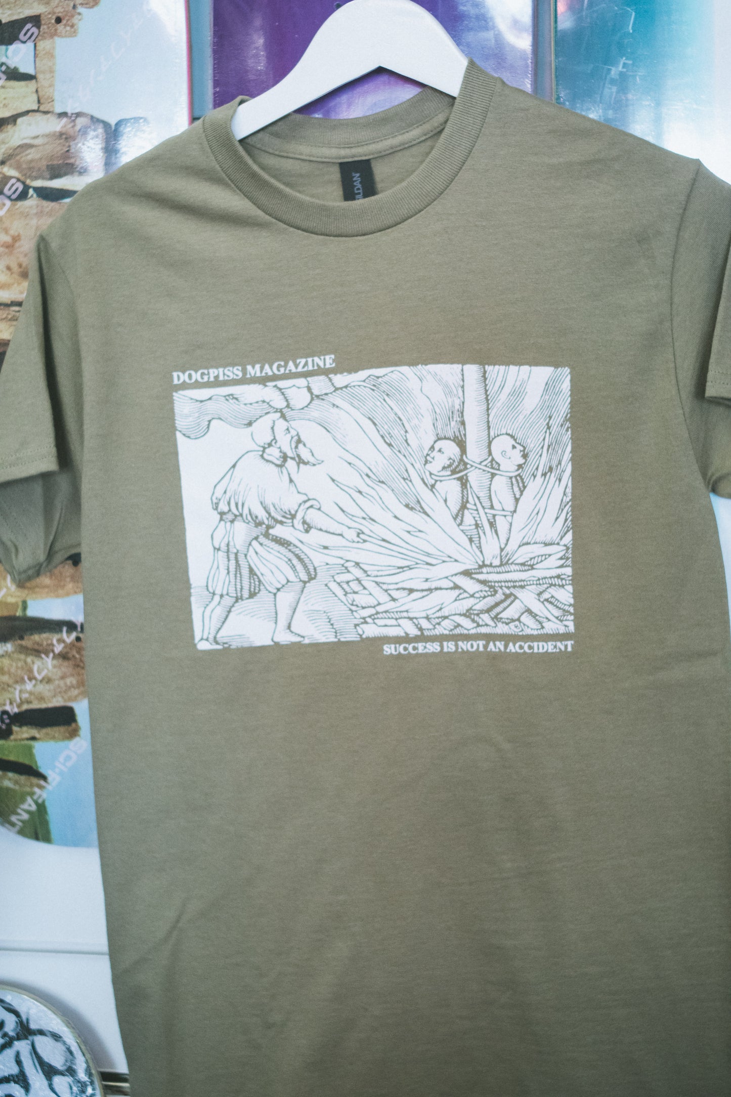 Dogpiss Magazine 'Success is Not Accident' Praire Dust T-Shirt