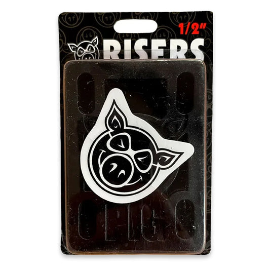 Pig Wheels 1/2" Hard Risers Black