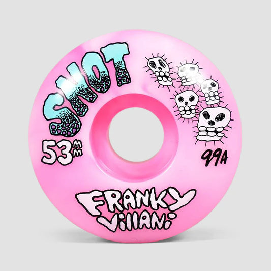Snot Wheels Franky Villani Pink Swirl 53mm 99a Wheels