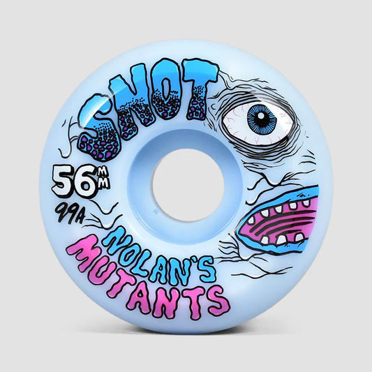 Snot Wheels Nolan's Mutants Blue Conical 56mm 99a Wheels