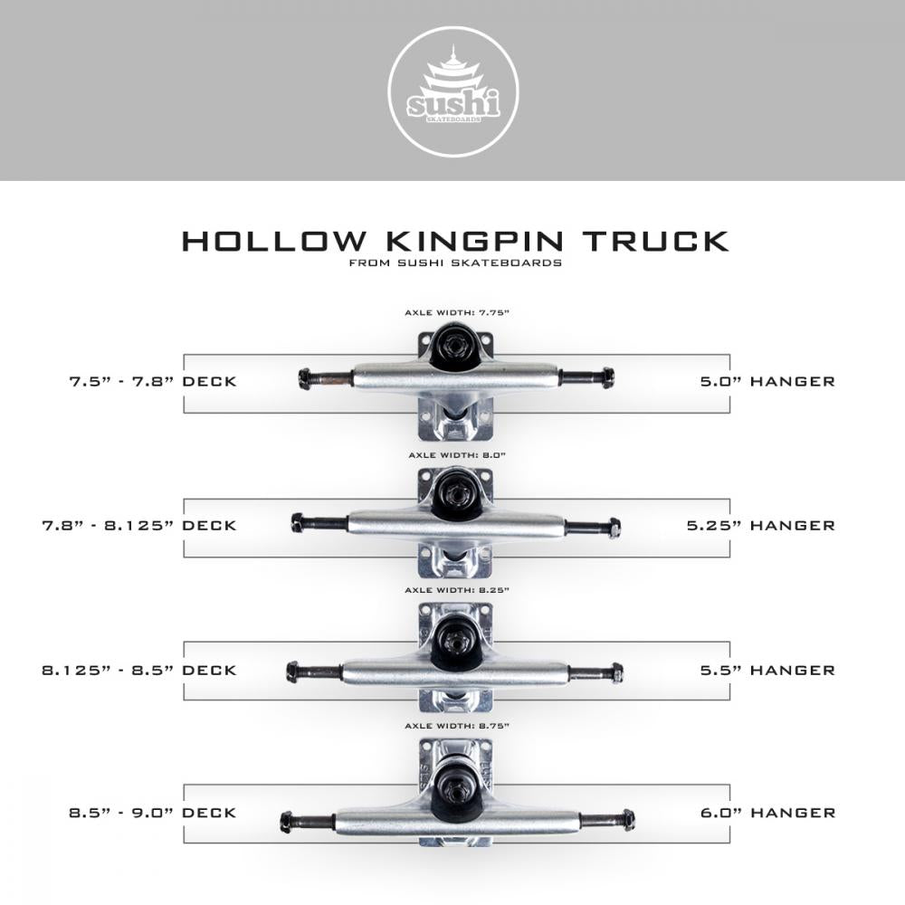Sushi Truck Hollow Kingpin Polished (Various Sizes) PRICE IS FOR A SINGLE TRUCK
