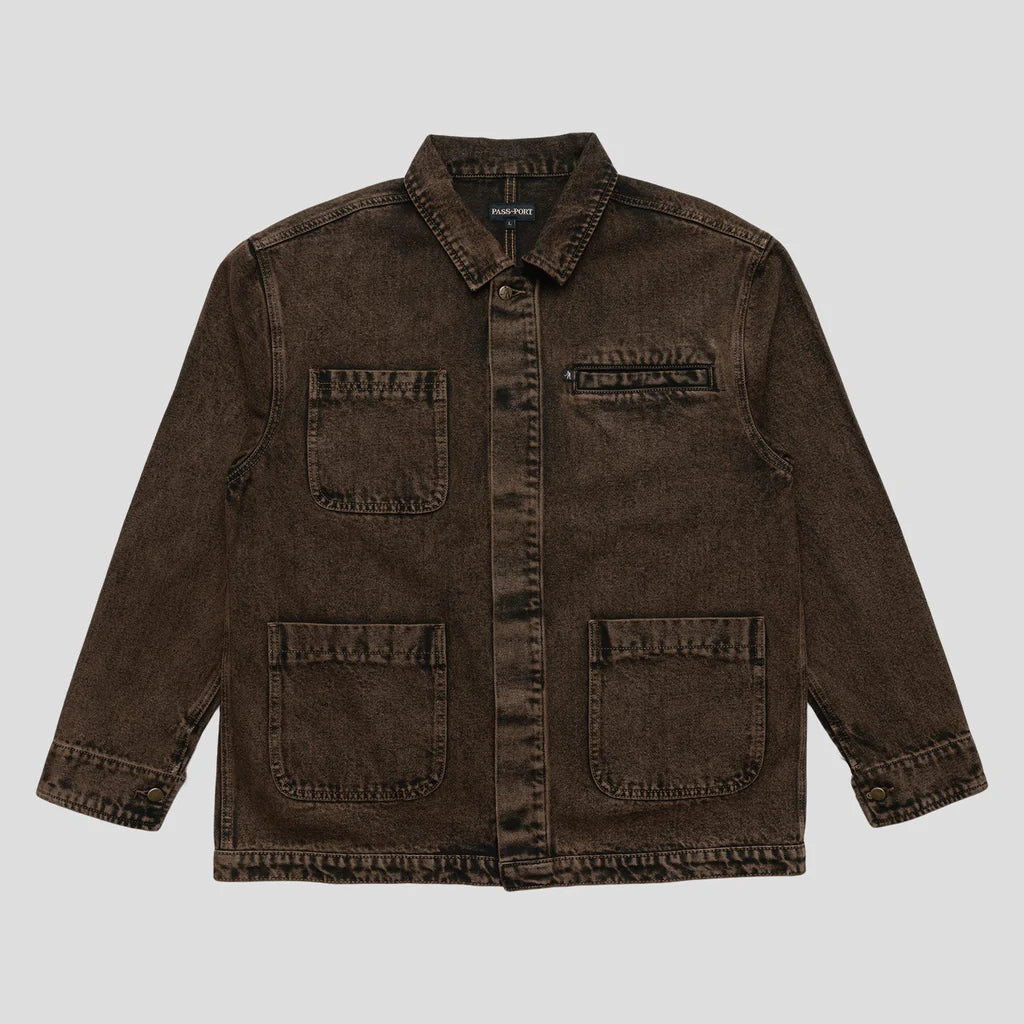 Pass~Port Workers Club Painters Jacket (Over-Dye Brown)