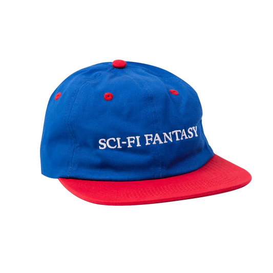 Sci-Fi Fantasy Flat Logo Hat (Royal/Red)