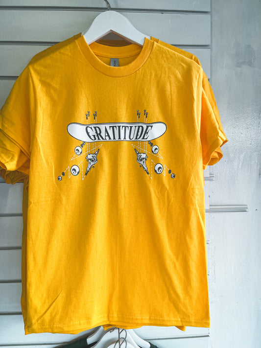 Gratitude Skateshop Feek 'Exploded Diagram' Gold/White/Black