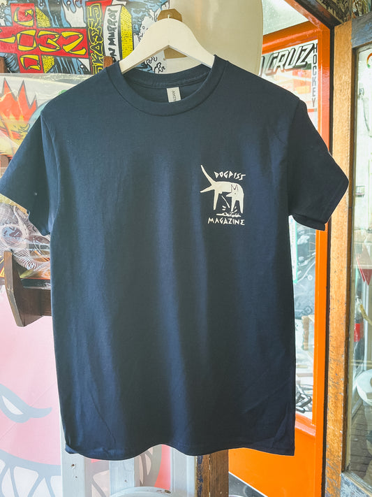 Dogpiss Magazine / Delta Mojo Navy / White NO BACK PRINT T-shirt