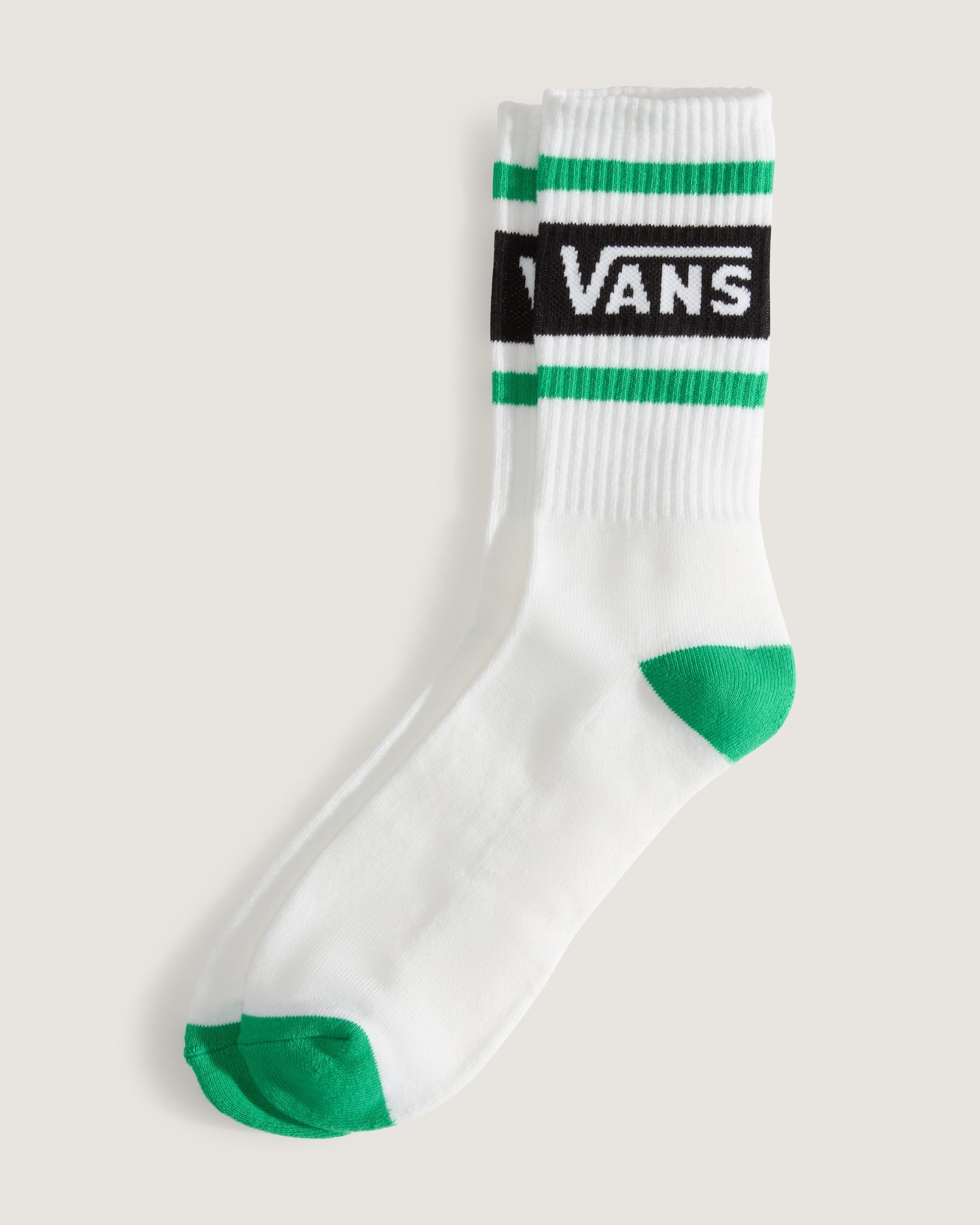 Vans Crew Socks White/Green/Black 8.5-12 UK
