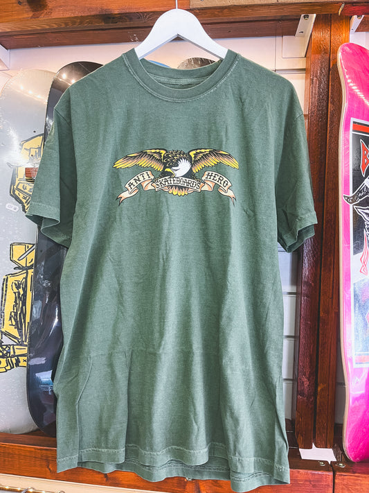 Antihero Premium Pigment Dye T-Shirt Army Green
