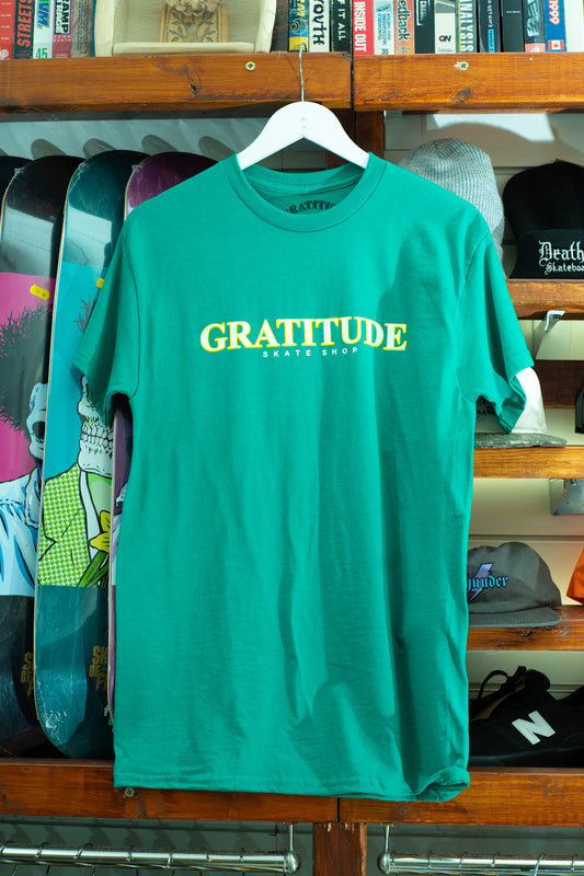 Gratitude Skateshop OG Logo Kelly Green/White/Yellow