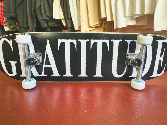 Gratitude Skateshop Crystalised 8.75” Egg Shape Complete with Sushi Hollow Truck Undercarriage Kit & Orbs 56mm Conical Wheels with Spitfire Burners Bearings