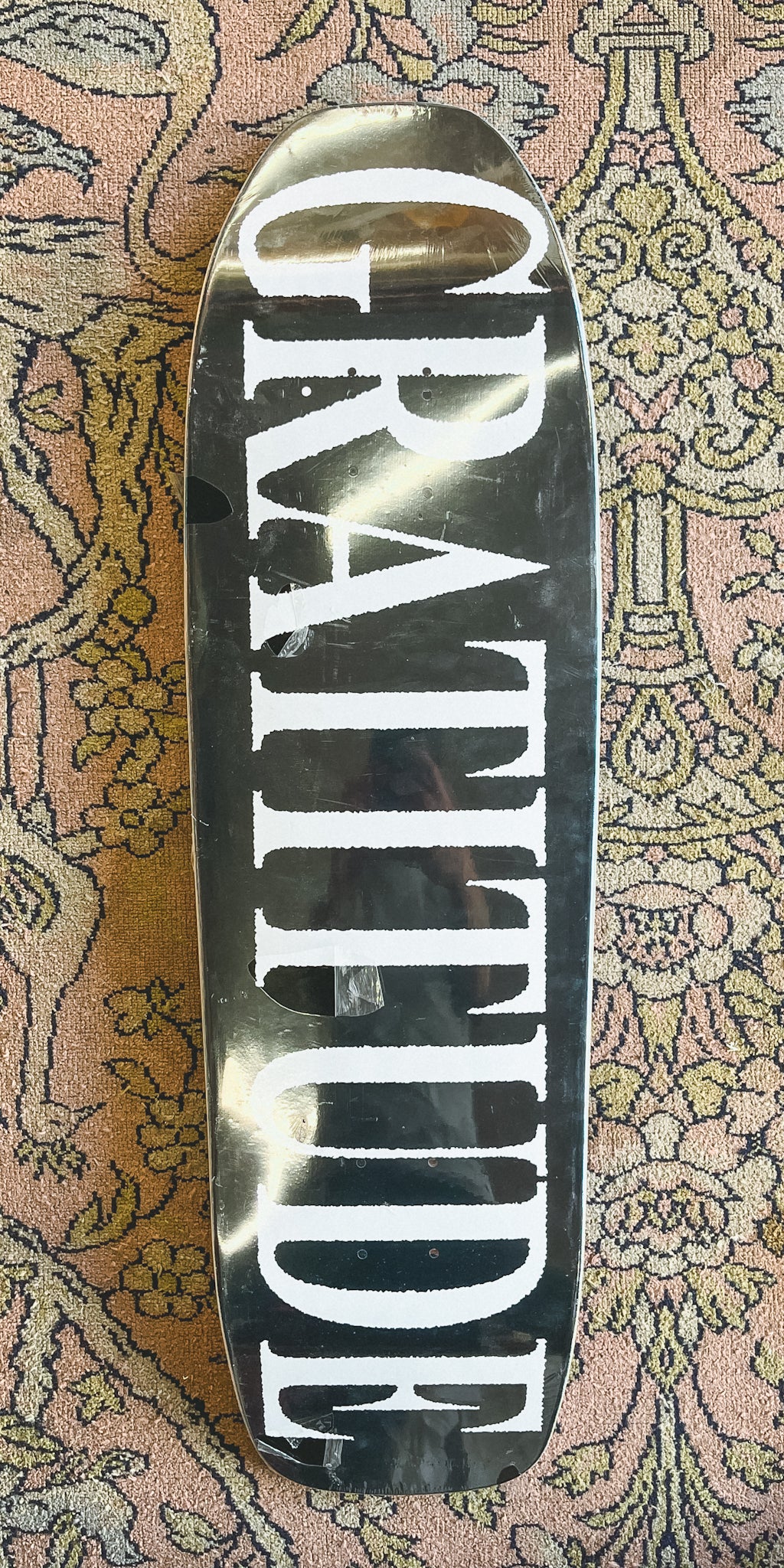 Gratitude Skateshop 'Crystalized Type' 9.25" 'Grosso' Deck