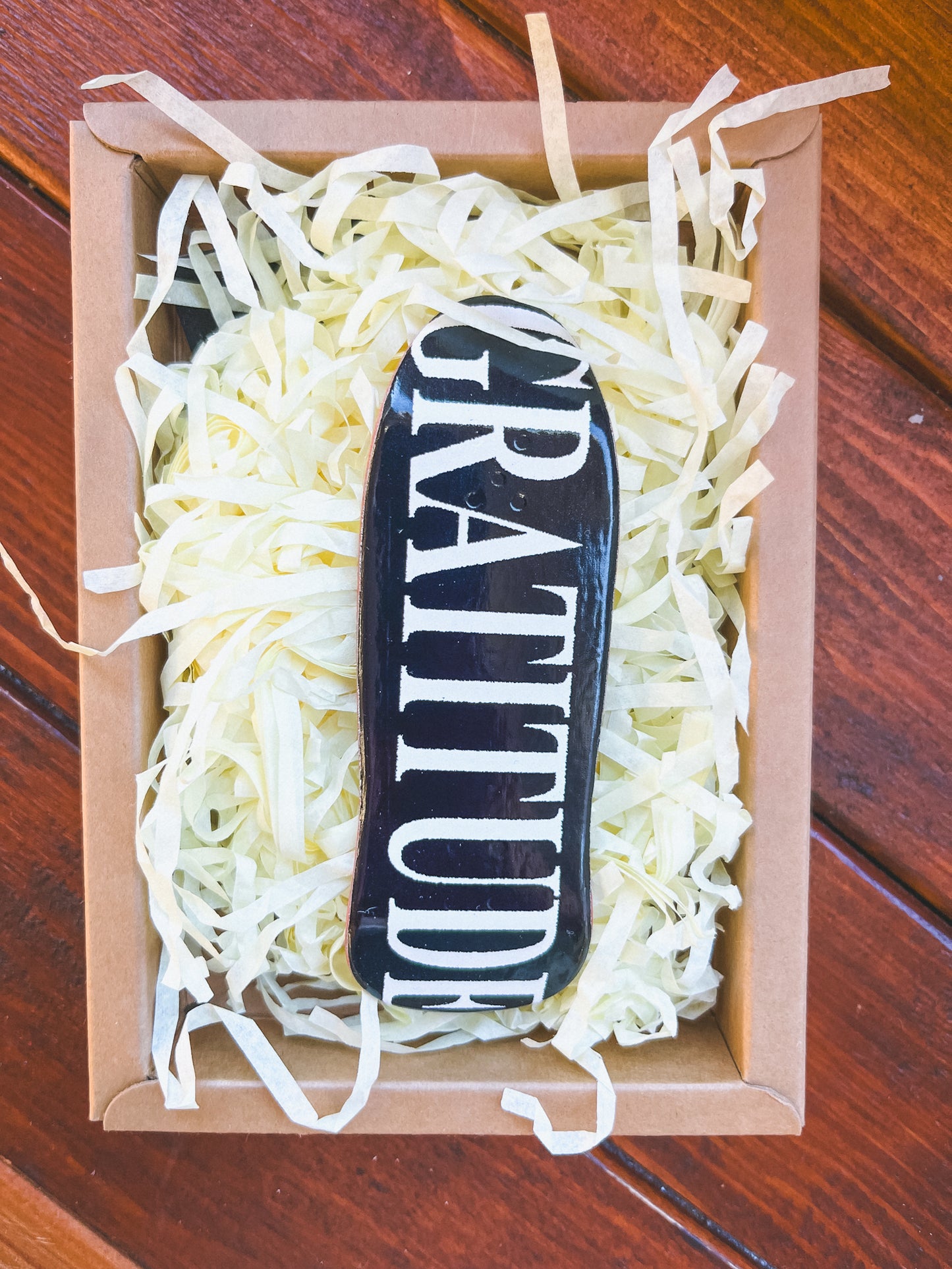 Solid Fingerboards Deck in Box Gratitude 'Crystalized' 80's Shape / Fish Tail