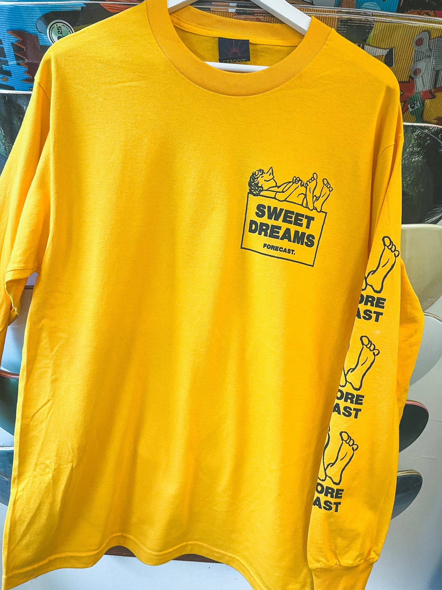 Forecast 'Sweet Dreams' Longsleeve T-Shirt Gold / White