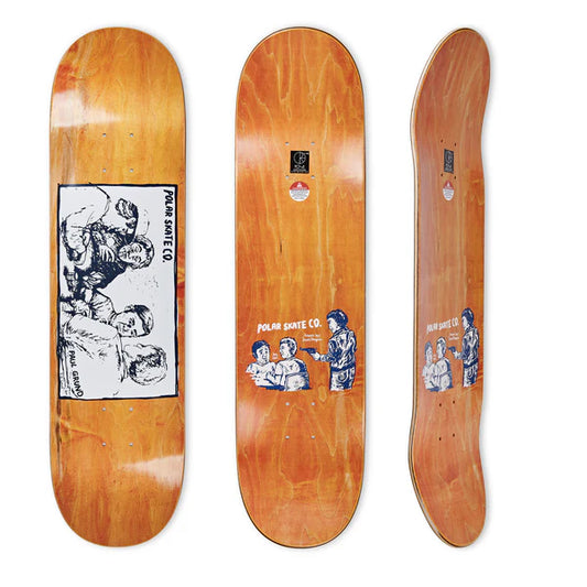 Polar Skate Co. PAUL GRUND Cold Streak (Orange) 8.25" Deck