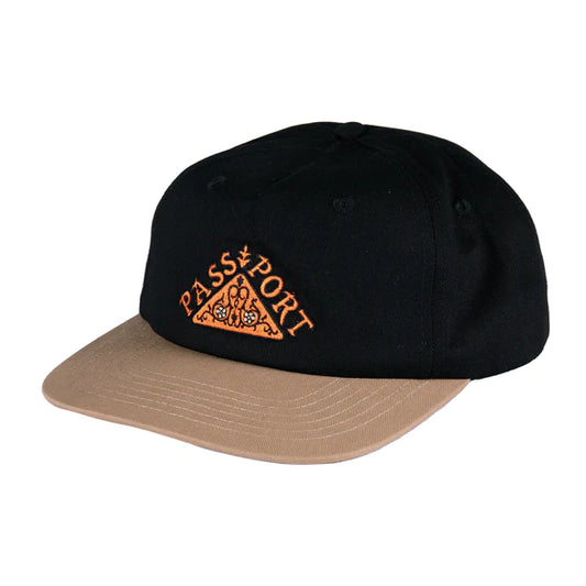 Pass~Port Manuscript Workers Cap (Black/Sand)