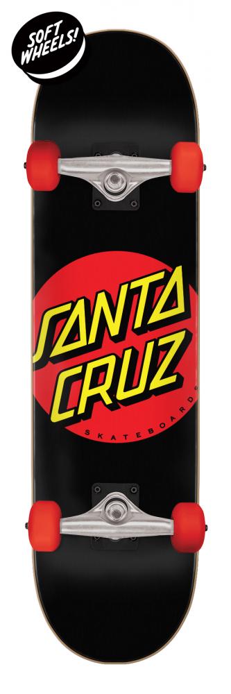 Santa Cruz Classic Dot Black/Red Complete 7.25"