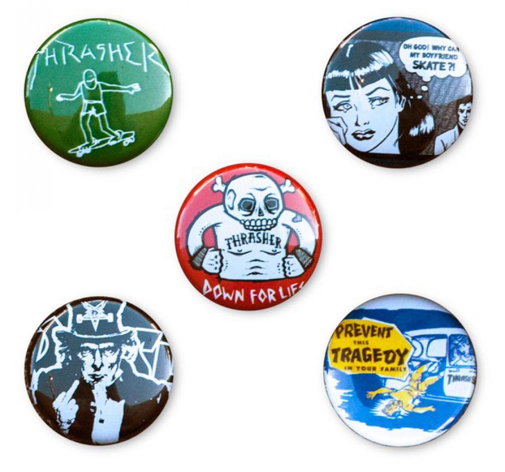 Thrasher Badges	Usual Suspects Buttons (5 pack)