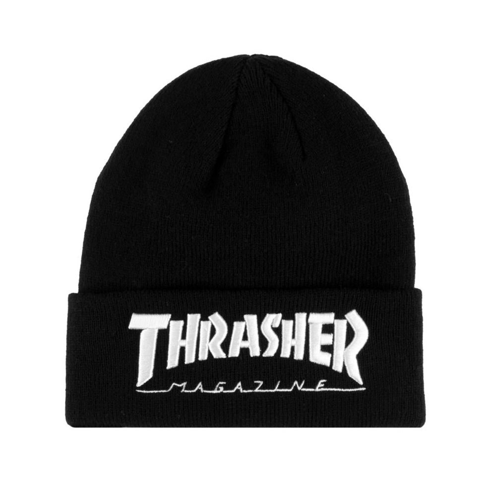 Thrasher Embroidered Logo Black/White	Beanie