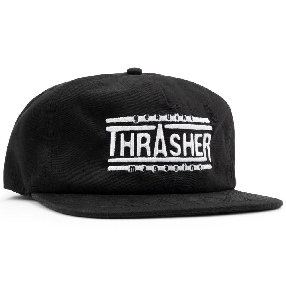 Thrasher Cap Genuine Logo Black Snapback